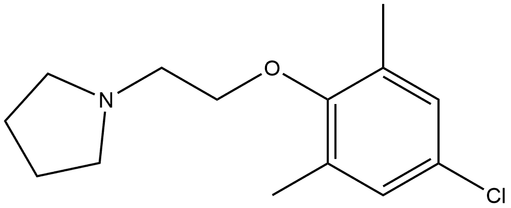 1-[2-(4-Chloro-2,6-dimethylphenoxy)ethyl]pyrrolidine Structure