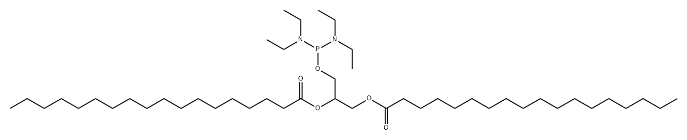 Octadecanoic acid, 1-[[[bis(diethylamino)phosphino]oxy]methyl]-1,2-ethanediyl ester (9CI) Structure