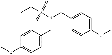 N,N-双(4-甲氧基苄基)乙磺酰胺 结构式