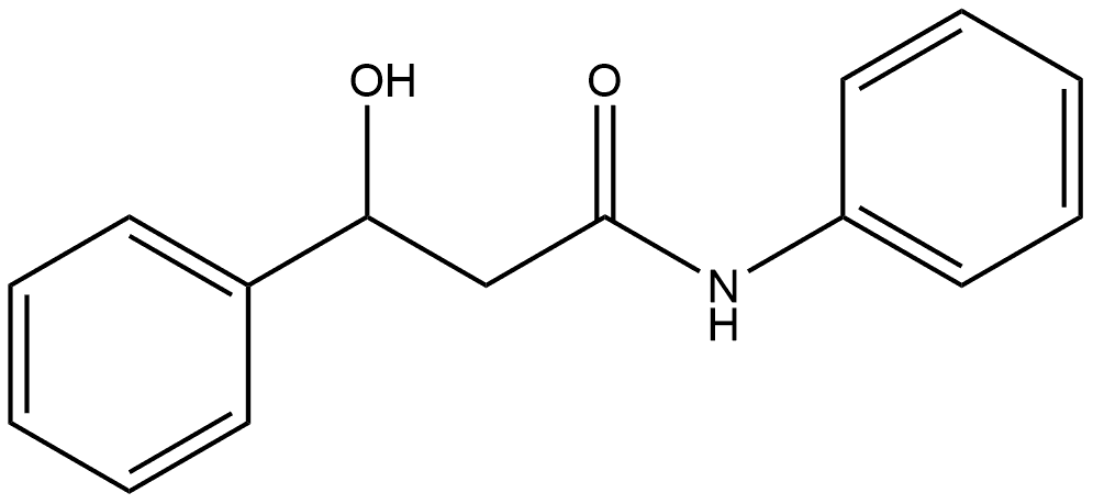 Benzenepropanamide, β-hydroxy-N-phenyl- 化学構造式