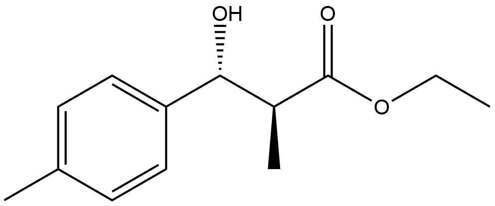 Benzenepropanoic acid, -ba--hydroxy--alpha-,4-dimethyl-, ethyl ester, (-alpha-S,-ba-R)- (9CI) Structure