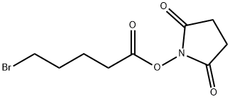 2,5-dioxopyrrolidin-1-yl 5-bromopentanoate 化学構造式