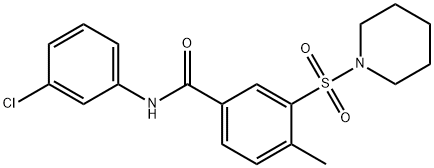 420832-24-2 N-(3-chlorophenyl)-4-methyl-3-(1-piperidinylsulfonyl)benzamide