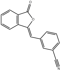 Benzonitrile, 3-[(Z)-(3-oxo-1(3H)-isobenzofuranylidene)methyl]- Structure