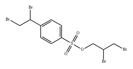 Benzenesulfonic acid, 4-(1,2-dibromoethyl)-, 2,3-dibromopropyl ester Structure