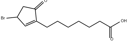 1-Cyclopentene-1-heptanoic acid, 3-bromo-5-oxo-,42301-65-5,结构式