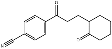 Benzonitrile, 4-[1-oxo-3-(2-oxocyclohexyl)propyl]- 化学構造式