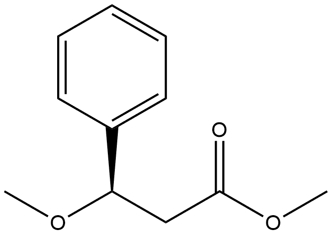 Benzenepropanoic acid, β-methoxy-, methyl ester, (R)- (9CI) Struktur