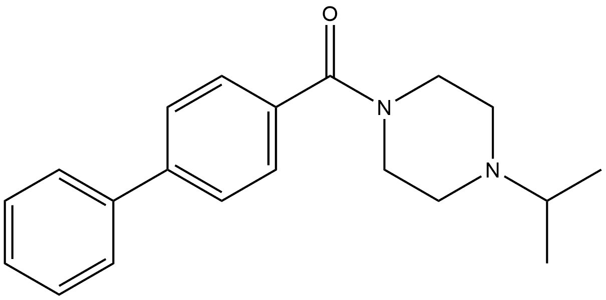 1,1'-Biphenyl]-4-yl[4-(1-methylethyl)-1-piperazinyl]methanone Struktur