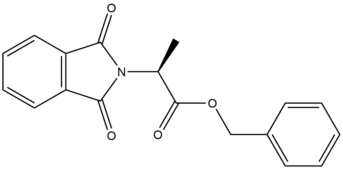 2H-Isoindole-2-acetic acid, 1,3-dihydro-α-methyl-1,3-dioxo-, phenylmethyl ester, (αS)- Struktur