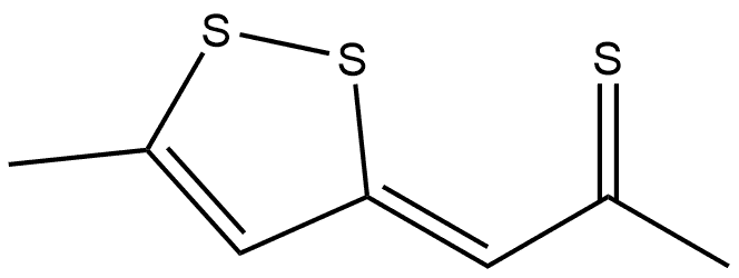 2-Propanethione, 1-(5-methyl-3H-1,2-dithiol-3-ylidene)-, (Z)- (9CI),42418-47-3,结构式
