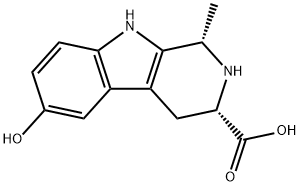 1H-Pyrido[3,4-b]indole-3-carboxylic acid, 2,3,4,9-tetrahydro-6-hydroxy-1-methyl-, (1S,3S)- Structure