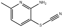 Thiocyanic acid, 2-amino-6-methyl-3-pyridinyl ester 化学構造式