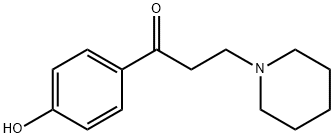 1-Propanone, 1-(4-hydroxyphenyl)-3-(1-piperidinyl)- Struktur