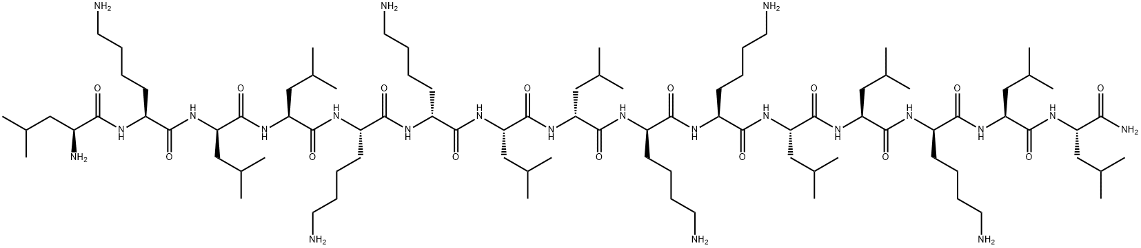 L-Leucinamide, L-leucyl-L-lysyl-D-leucyl-L-leucyl-L-lysyl-D-lysyl-L-leucyl-D-leucyl-D-lysyl-L-lysyl-L-leucyl-L-leucyl-D-lysyl-L-leucyl- Structure