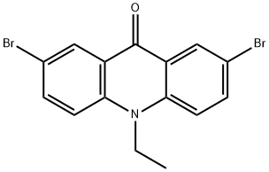 9(10H)-Acridinone, 2,7-dibromo-10-ethyl- Struktur