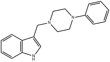 3-[(4-フェニルピペラジン-1-イル)メチル]-1H-インドール 化学構造式