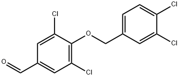 3,5-Dichloro-4-[(3,4-dichlorobenzyl)oxy]benzaldehyde 结构式