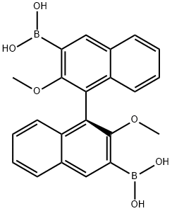 (S)-(2,2'-二甲氧基-[1,1'-联萘]-3,3'-二酰基)二硼酸,428874-68-4,结构式