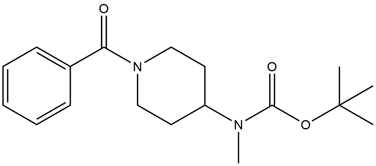 Carbamic acid, (1-benzoyl-4-piperidinyl)methyl-, 1,1-dimethylethyl ester (9CI) Structure