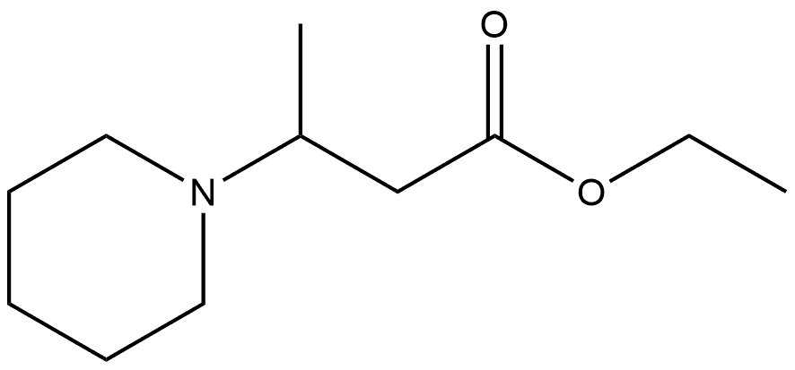 1-Piperidinepropanoic acid, β-methyl-, ethyl ester Structure