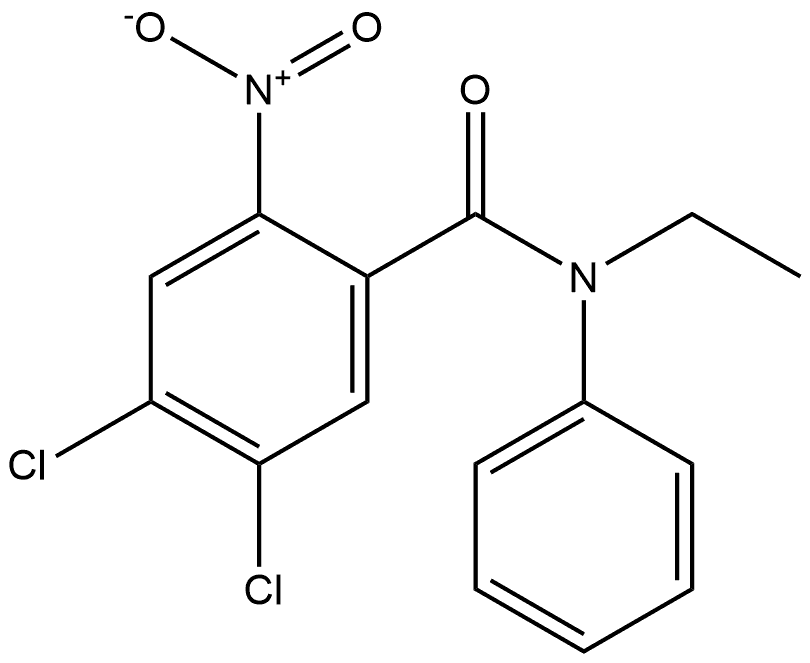 4,5-dichloro-N-ethyl-2-nitro-N-phenylbenzamide Struktur