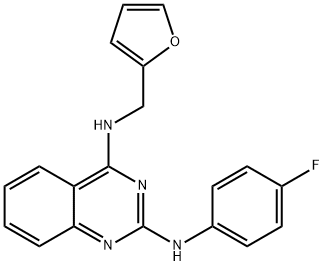 N2-(4-氟苯基)-N4-(呋喃-2-基甲基)喹唑啉-2,4-二胺, 431072-56-9, 结构式
