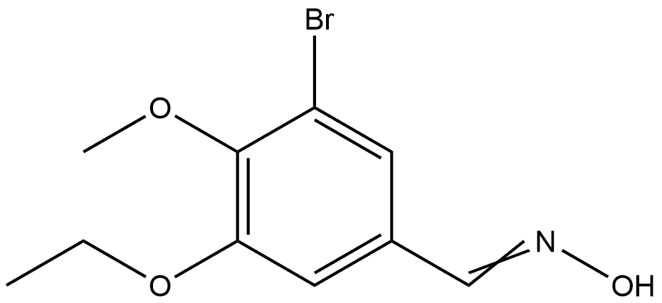 Benzaldehyde, 3-bromo-5-ethoxy-4-methoxy-, oxime Structure