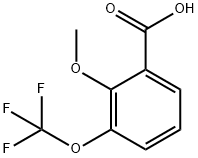 Benzoic acid, 2-methoxy-3-(trifluoromethoxy)- 化学構造式