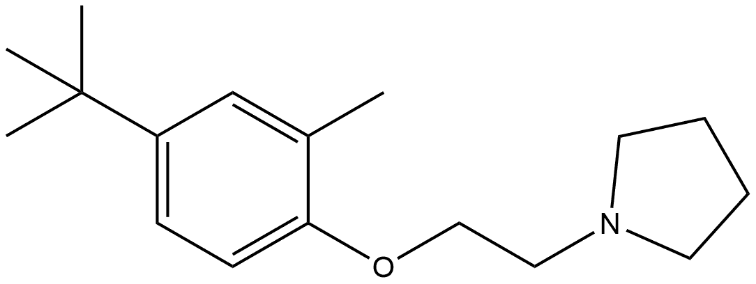 1-[2-[4-(1,1-Dimethylethyl)-2-methylphenoxy]ethyl]pyrrolidine Struktur