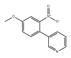 Pyridine, 3-(4-methoxy-2-nitrophenyl)- 化学構造式