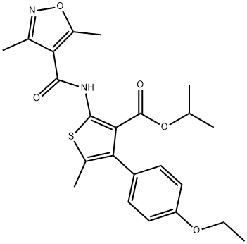 isopropyl 2-(3,5-dimethylisoxazole-4-carboxamido)-4-(4-ethoxyphenyl)-5-methylthiophene-3-carboxylate,438219-87-5,结构式