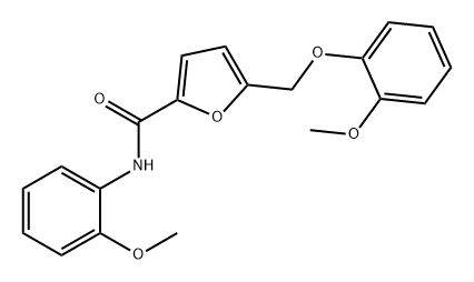 5-((2-甲氧基苯氧基)甲基)-N-(2-甲基苯基)呋喃-2-甲酰胺 结构式