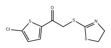 1-(5-氯-2-噻吩基))-2-[(4,5-二氢-2-噻唑基)硫基]-乙酮,438481-79-9,结构式