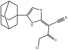 Butanenitrile, 4-chloro-3-oxo-2-(4-tricyclo[3.3.1.13,7]dec-1-yl-2(3H)-thiazolylidene)-, (2E)- Struktur