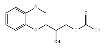 1,2-Propanediol, 3-(2-methoxyphenoxy)-, 1-(hydrogen carbonate) Structure