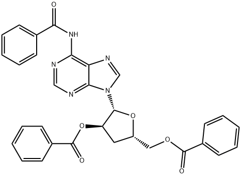 Adenosine, N-benzoyl-3'-deoxy-, 2',5'-dibenzoate (7CI,8CI,9CI) Struktur