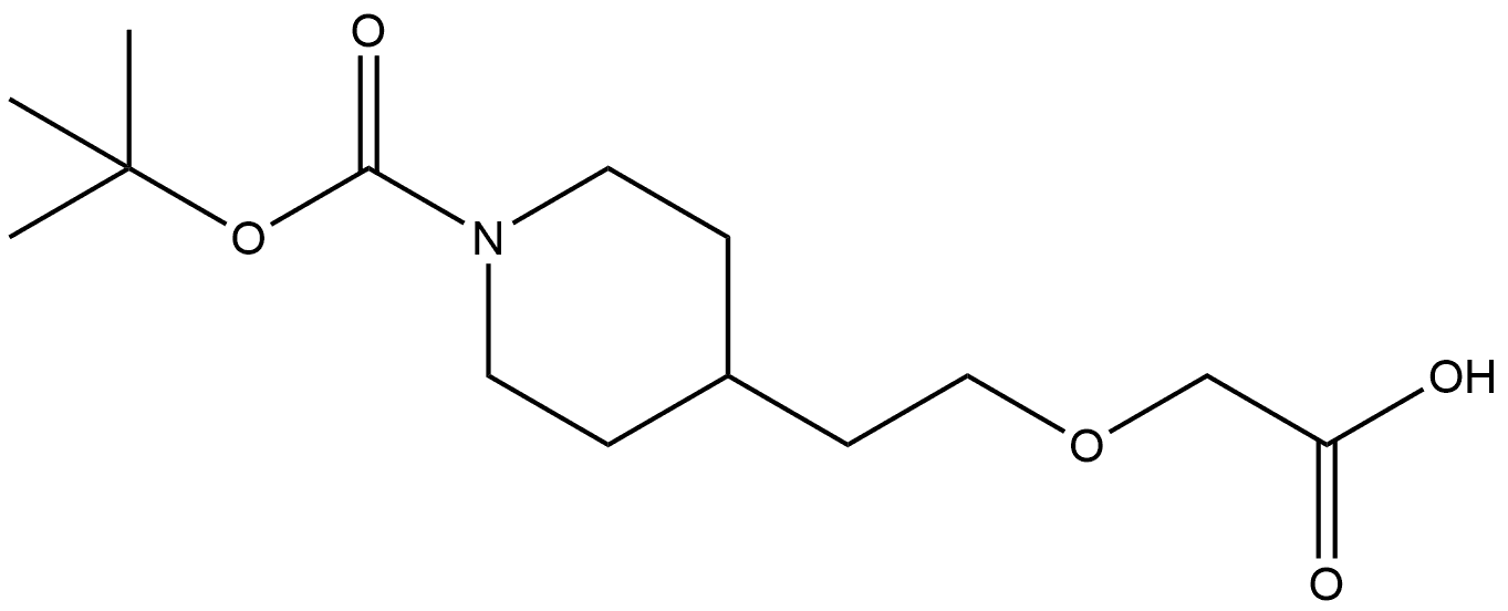 2-(2-(1-(tert-Butoxycarbonyl)piperidin-4-yl)ethoxy)acetic acid Structure