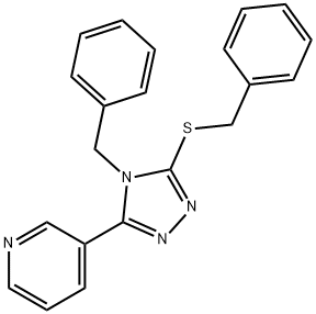 Pyridine, 3-[4-(phenylmethyl)-5-[(phenylmethyl)thio]-4H-1,2,4-triazol-3-yl]-
