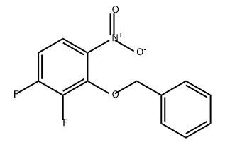 Benzene, 1,2-difluoro-4-nitro-3-(phenylmethoxy)- 化学構造式