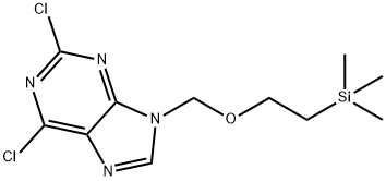 2,6-Dichloro-9-((2-(trimethylsilyl)ethoxy)methyl)-9H-purine Structure