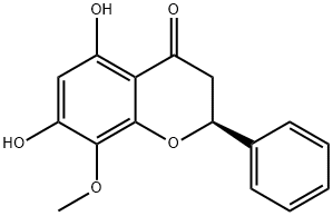 4H-1-Benzopyran-4-one, 2,3-dihydro-5,7-dihydroxy-8-methoxy-2-phenyl-, (2S)- 结构式