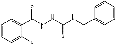 Benzoic acid, 2-chloro-, 2-[[(phenylmethyl)amino]thioxomethyl]hydrazide 结构式