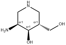 3-Piperidinemethanol, 5-amino-4-hydroxy-, (3R,4R,5S)-rel- (9CI) 化学構造式
