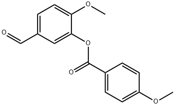 5-甲酰基-2-甲氧基苯基4-甲氧基苯甲酸酯, 443677-73-4, 结构式