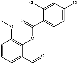 2-Formyl-6-methoxyphenyl 2,4-dichlorobenzoate Struktur