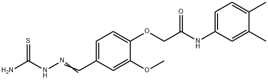 2-{4-[2-(aminocarbothioyl)carbohydrazonoyl]-2-methoxyphenoxy}-N-(3,4-dimethylphenyl)acetamide|