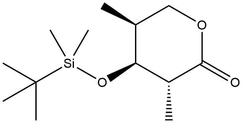 L-Arabinonic acid, 2,4-dideoxy-3-O-[(1,1-dimethylethyl)dimethylsilyl]-2,4-dimethyl-, δ-lactone Struktur