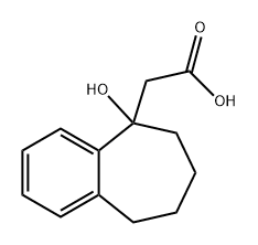 5H-Benzocycloheptene-5-acetic acid, 6,7,8,9-tetrahydro-5-hydroxy- Structure