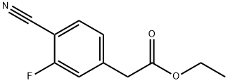 Benzeneacetic acid, 4-cyano-3-fluoro-, ethyl ester 结构式